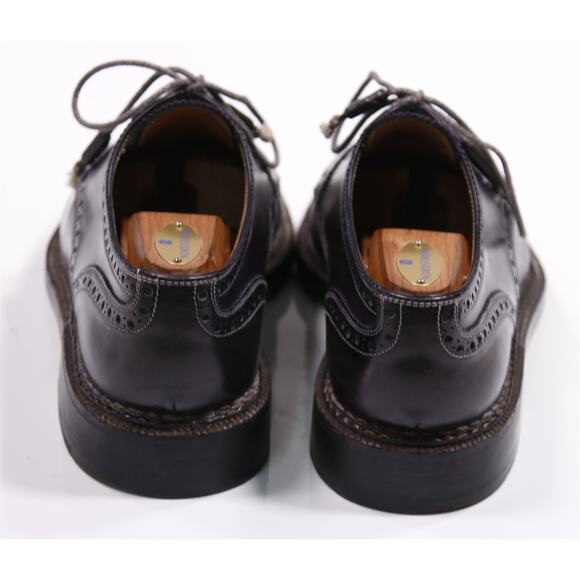StefanoBi for Domenico Vacca Black Captoe Oxford Norvegese Dress Shoes UK 10 main image 4
